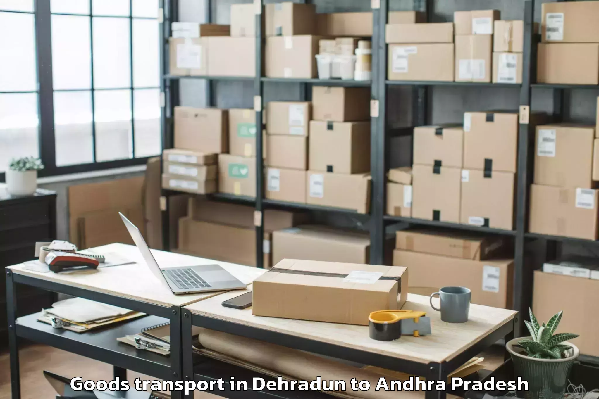 Affordable Dehradun to Undrajavaram Goods Transport